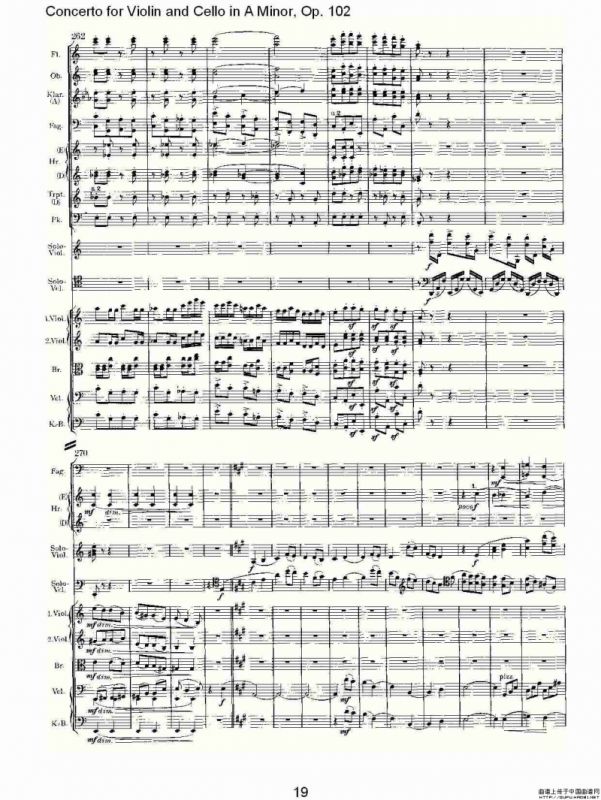 A小调小提琴与大提琴协奏曲, Op.102第三乐章