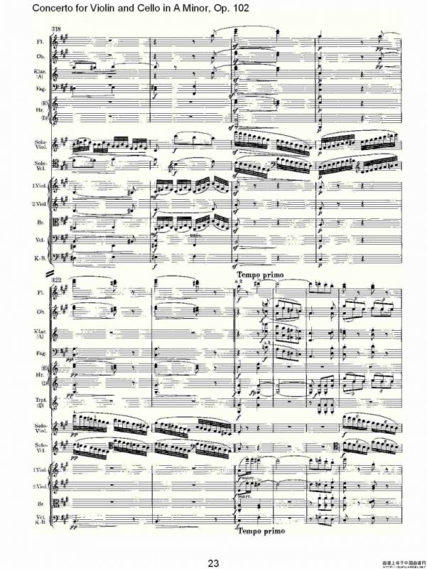 A小调小提琴与大提琴协奏曲, Op.102第三乐章