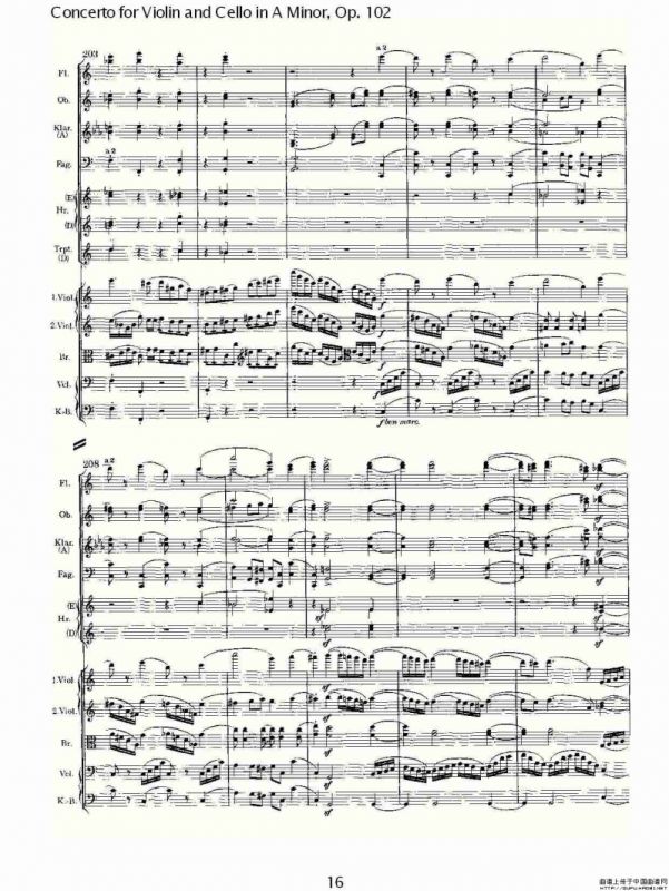 A小调小提琴与大提琴协奏曲, Op.102第一乐章