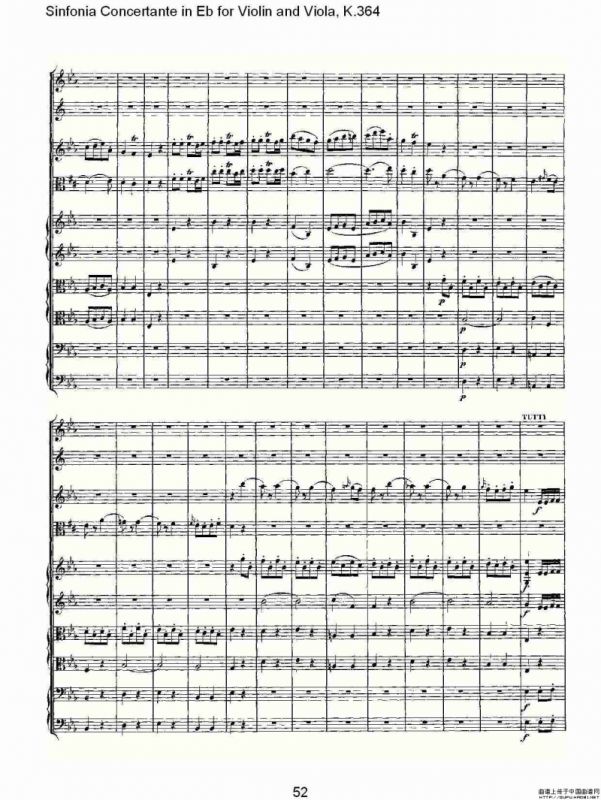 Eb调小提琴与中提琴炫技序曲, K.364（二）