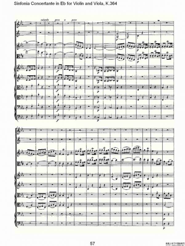 Eb调小提琴与中提琴炫技序曲, K.364（二）