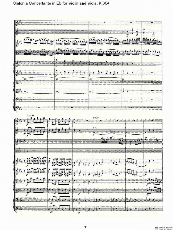 Eb调小提琴与中提琴炫技序曲, K.364（一）