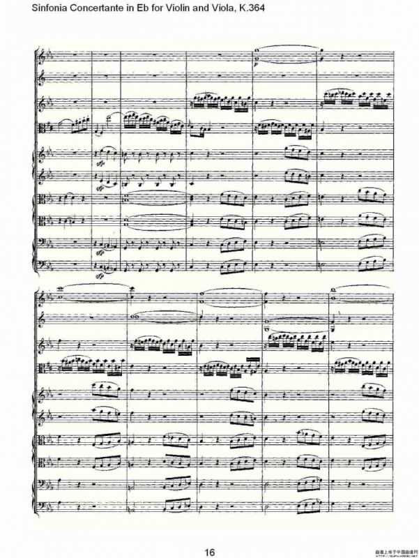 Eb调小提琴与中提琴炫技序曲, K.364（一）