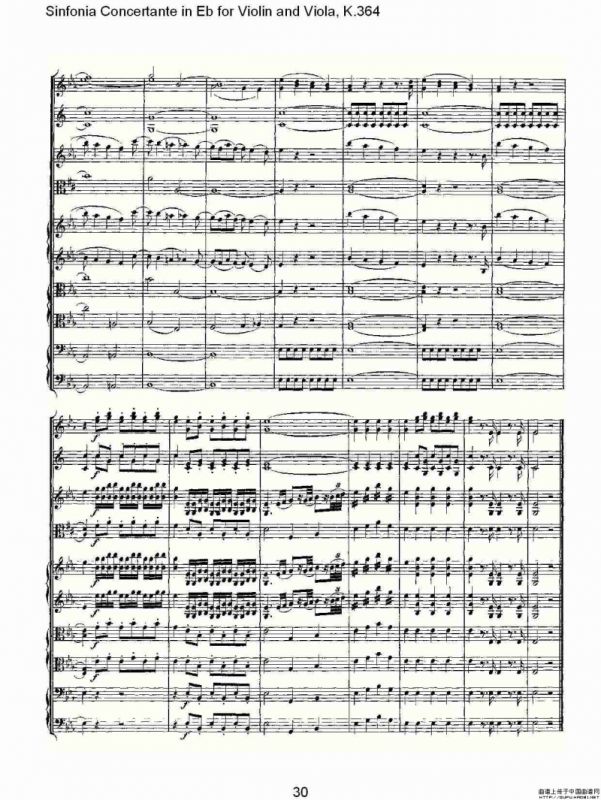 Eb调小提琴与中提琴炫技序曲, K.364（一）