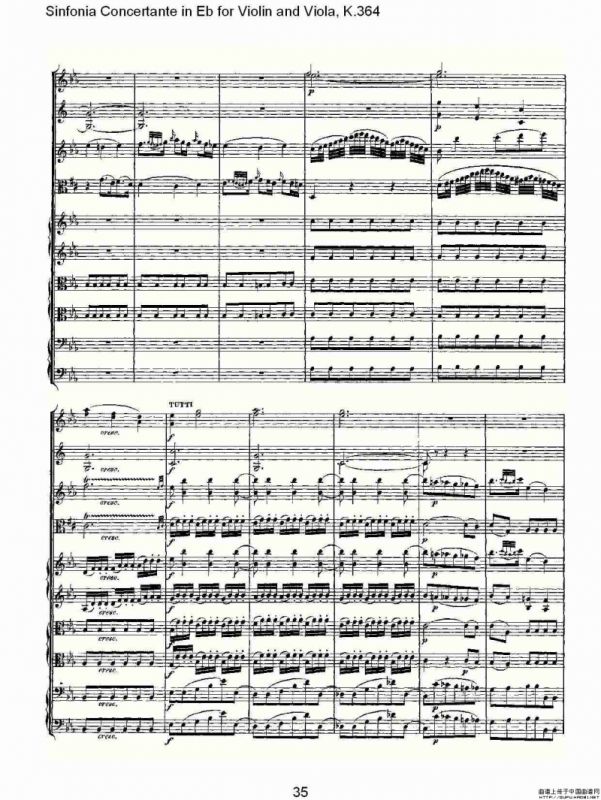 Eb调小提琴与中提琴炫技序曲, K.364（一）