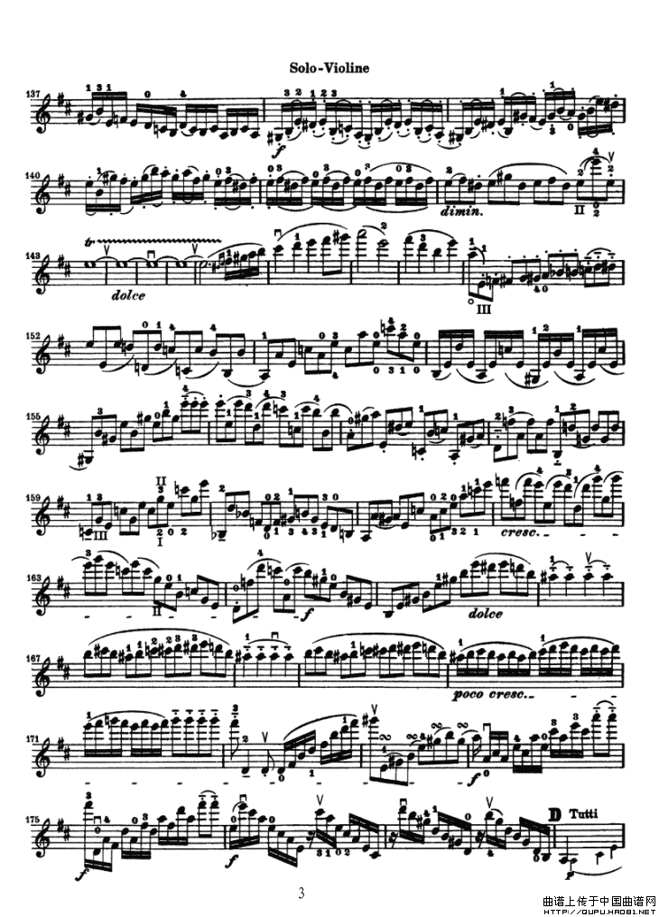 Konzert fur Violine（贝多芬小提琴协奏曲）