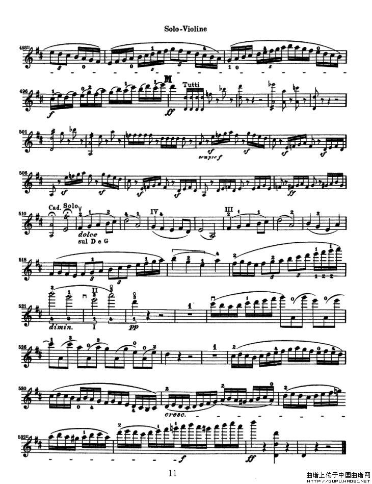 Konzert fur Violine（贝多芬小提琴协奏曲）