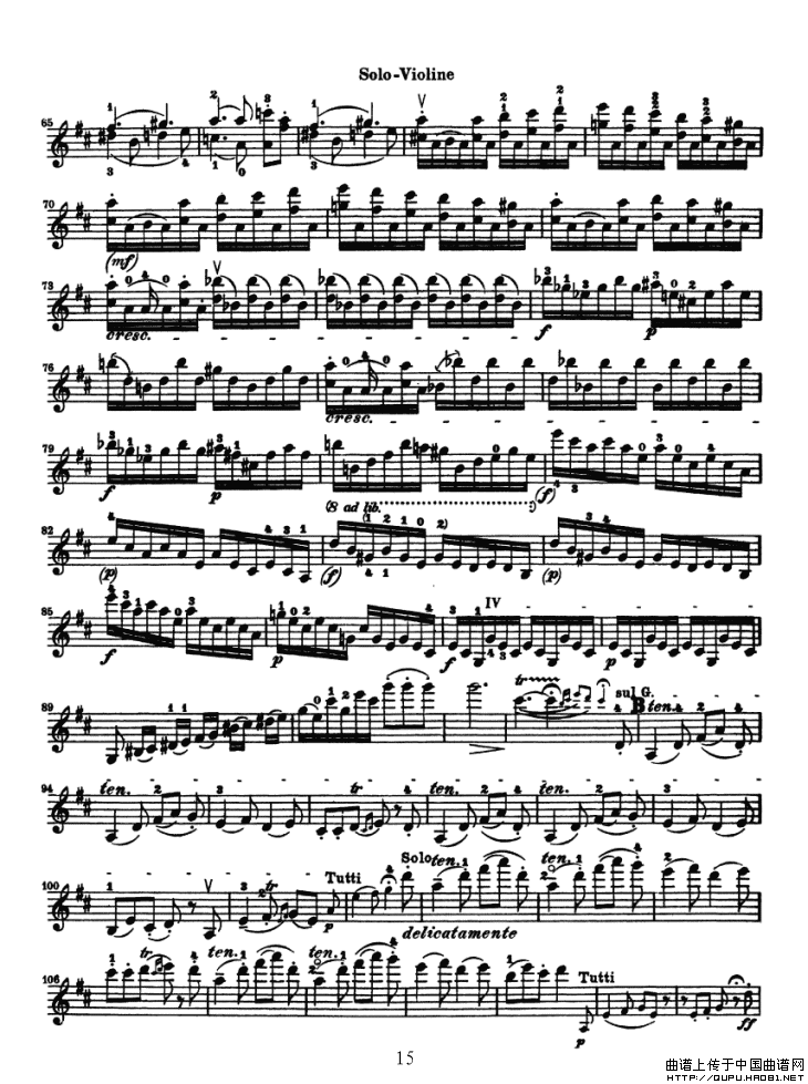 Konzert fur Violine（贝多芬小提琴协奏曲）