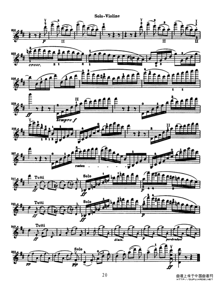 Konzert fur Violine（贝多芬小提琴协奏曲）