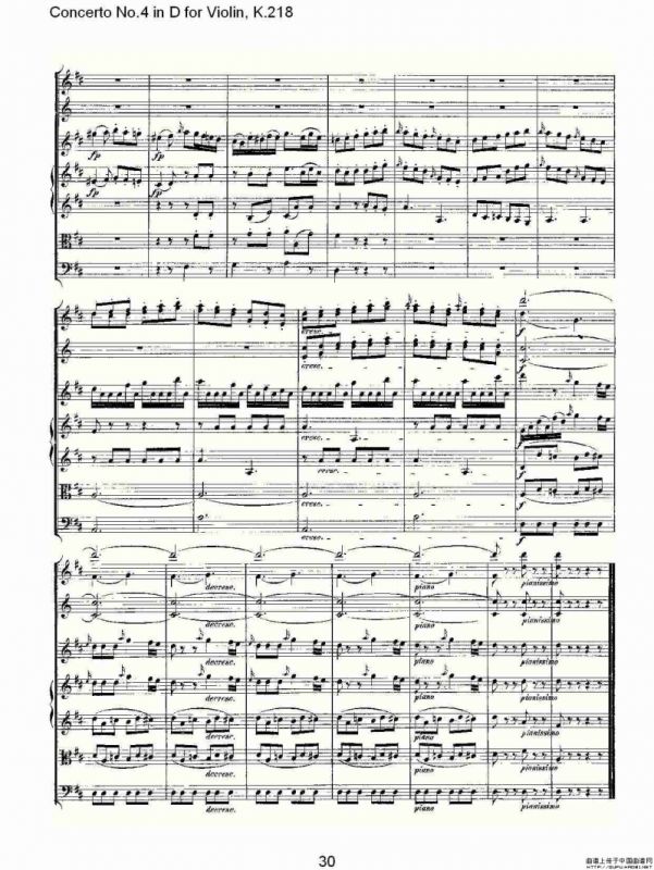 Concerto No.4 in D for Violin, K.218（D调小提琴第四协奏曲，K）