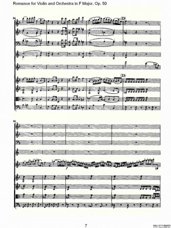 小提琴与管弦乐奏F大调浪漫曲 Op.50