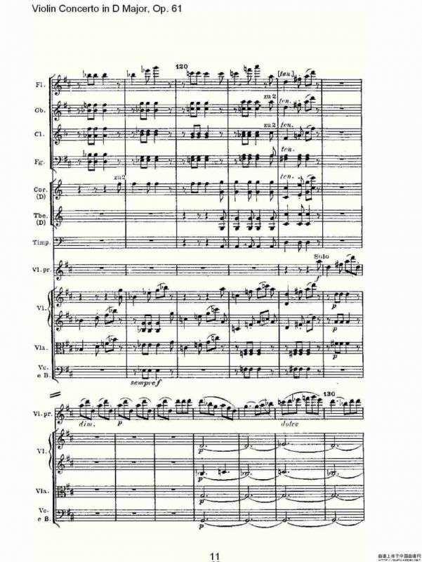 D大调小提琴协奏曲 Op.61第三乐章
