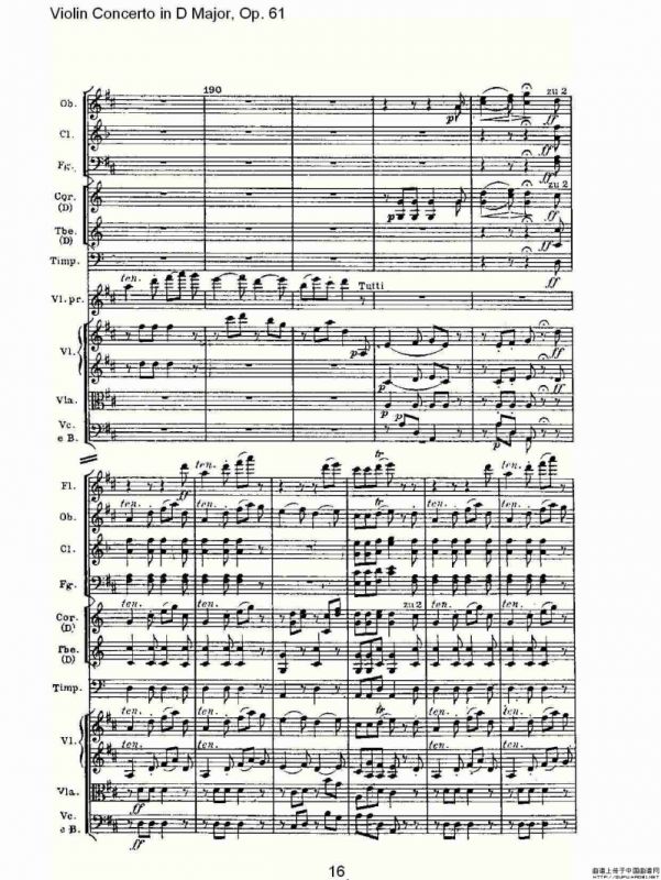 D大调小提琴协奏曲 Op.61第三乐章