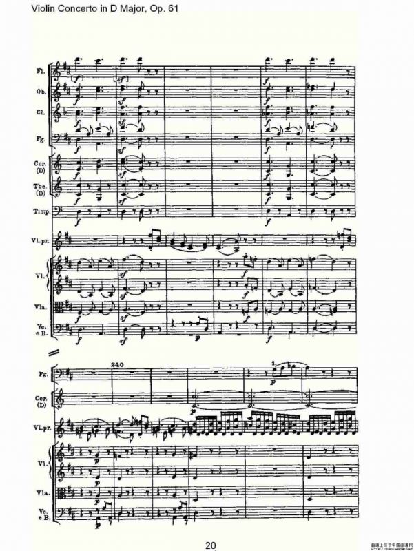 D大调小提琴协奏曲 Op.61第三乐章