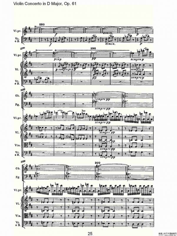 D大调小提琴协奏曲 Op.61第三乐章