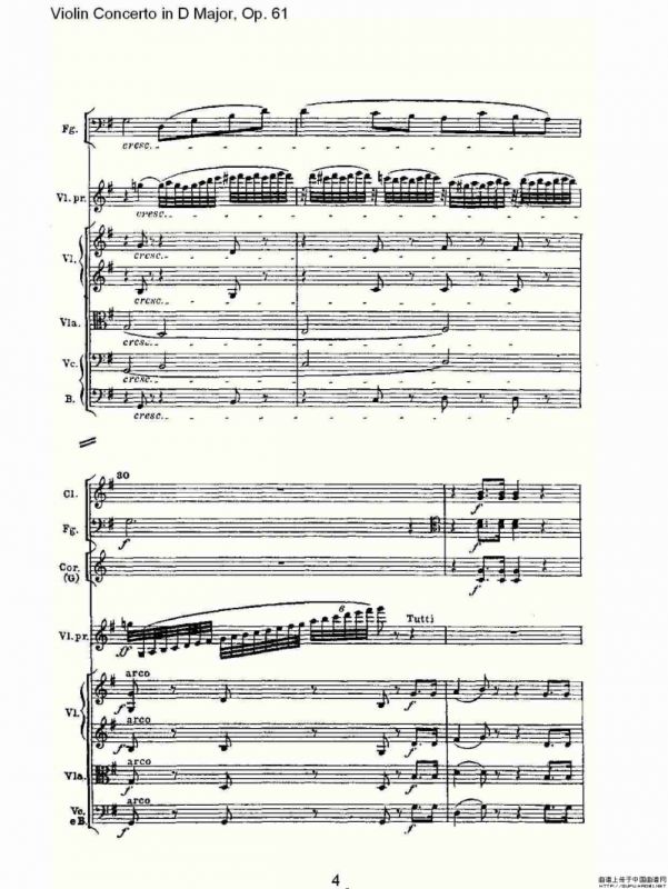 D大调小提琴协奏曲 Op.61 第二乐章