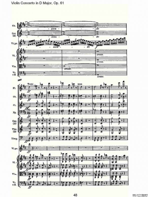 D大调小提琴协奏曲 Op.61第一乐章（二）