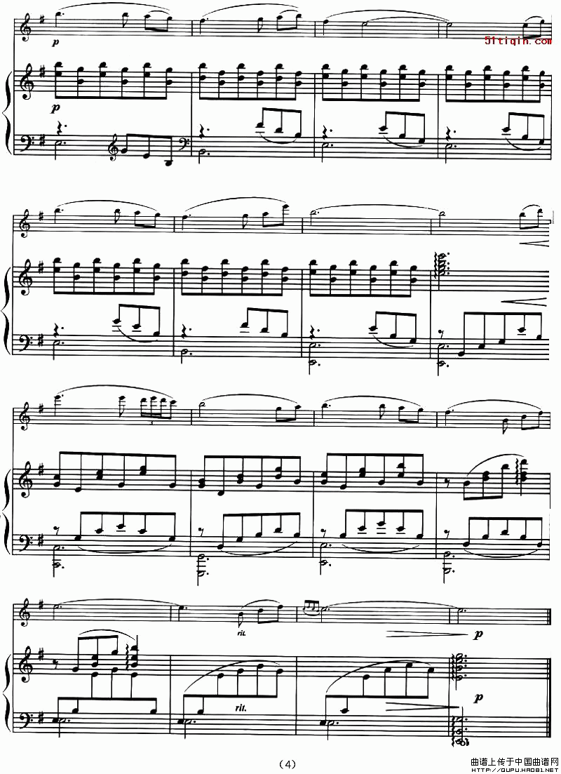 晚祷 evensong（小提琴+钢琴谱）