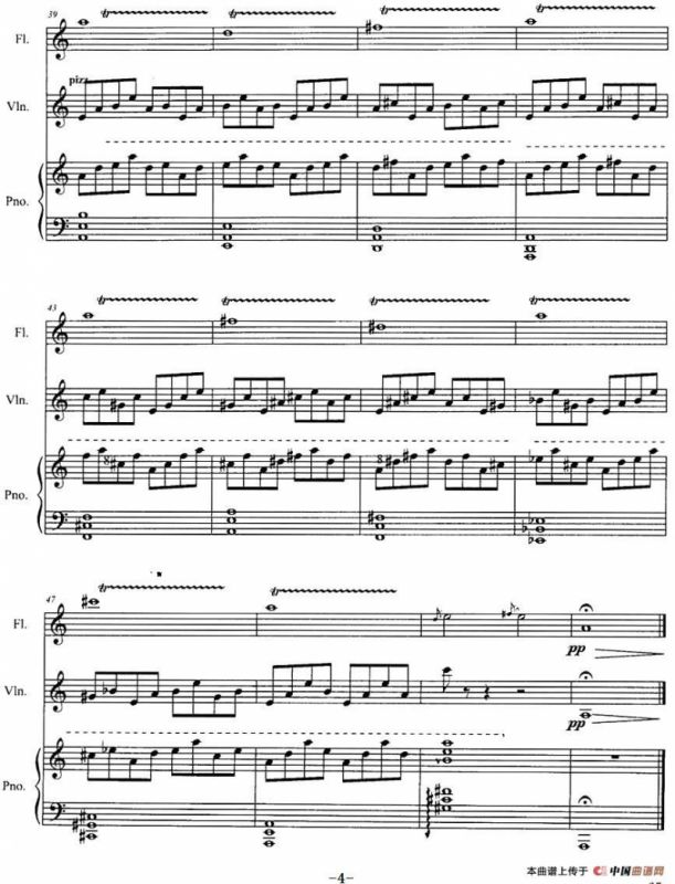 长笛与小提琴组曲：（三）古画（带钢琴伴奏）