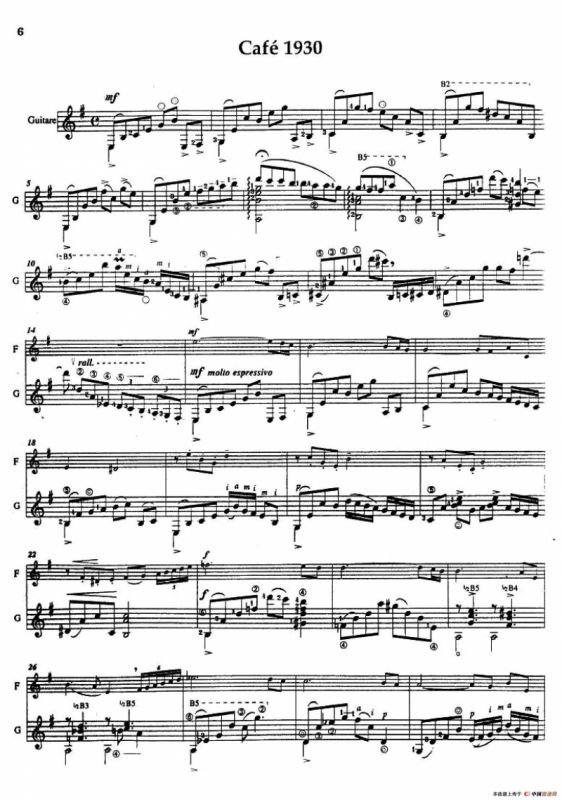 Histoire du Tango：2、Café 1930（长笛+吉他）