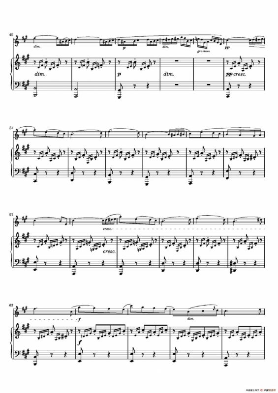 春之歌（Spring Song）作品62 （长笛+钢琴）