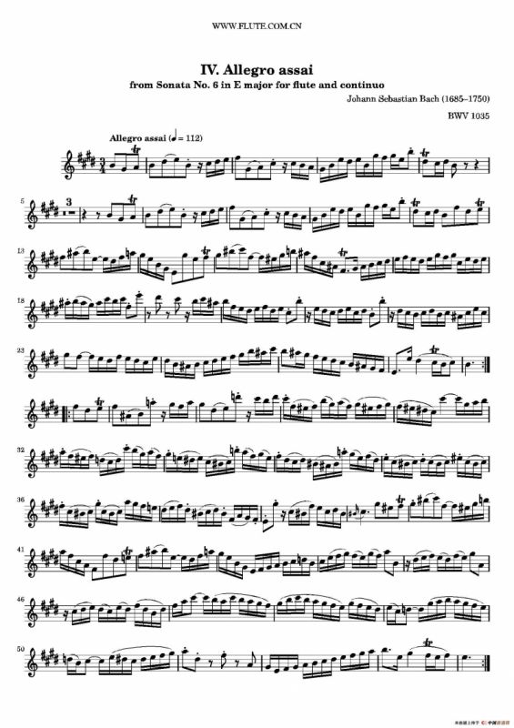 Allegro Assai（BWV1035 ）