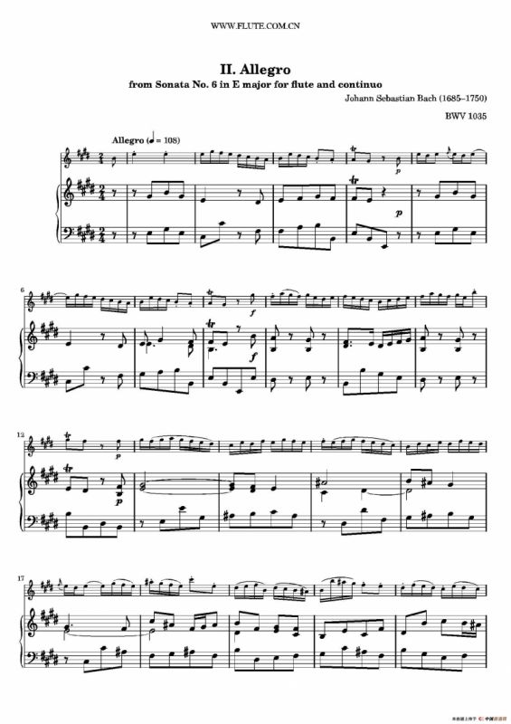 Allegro（BWV1035 ）