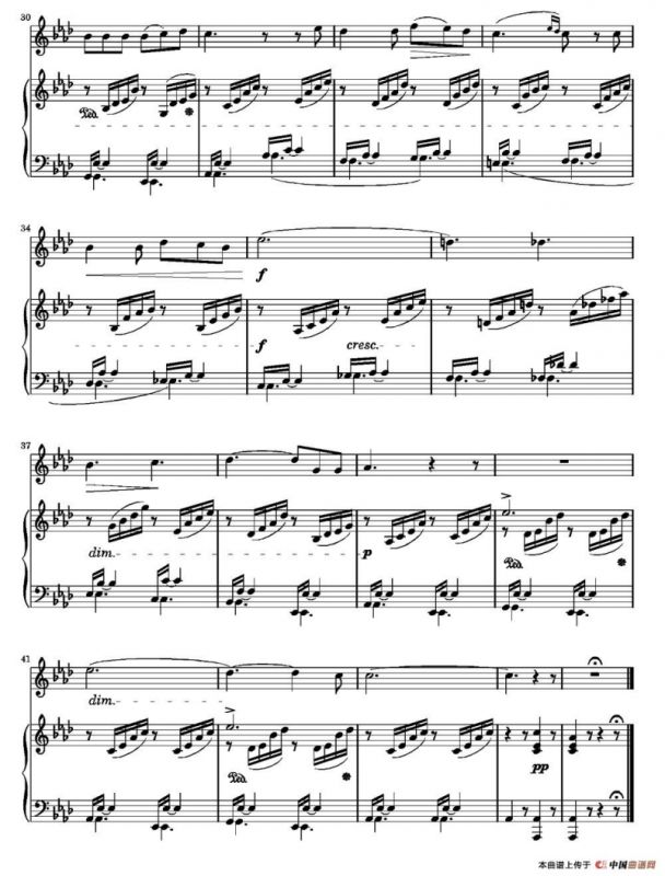 On Wings of Song（Op. 34, No. 2）