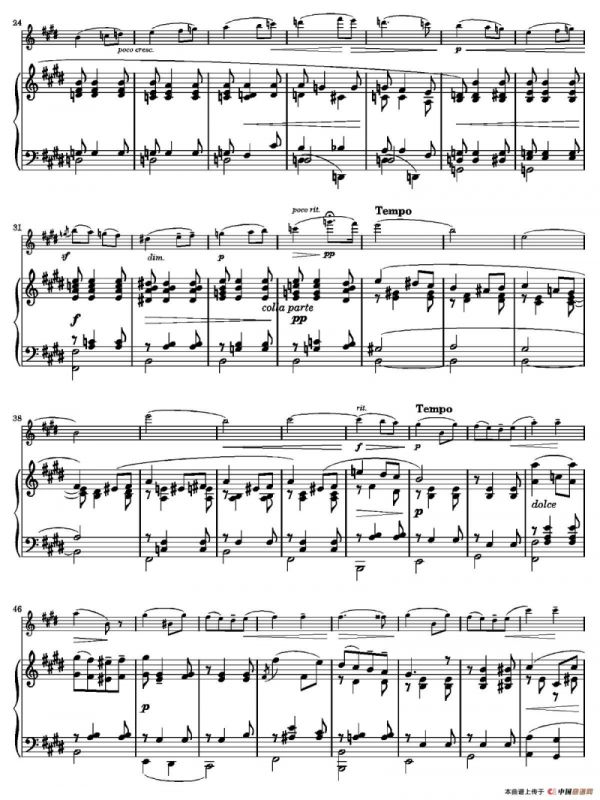 Salut dAmour Op.12（爱的致意）（长笛+钢琴伴奏）