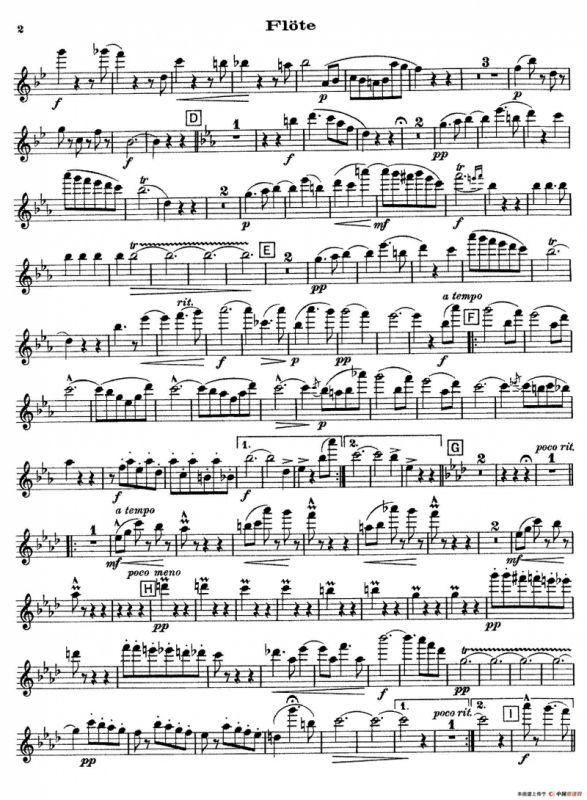 春之声圆舞曲（管弦乐合奏长笛分谱）