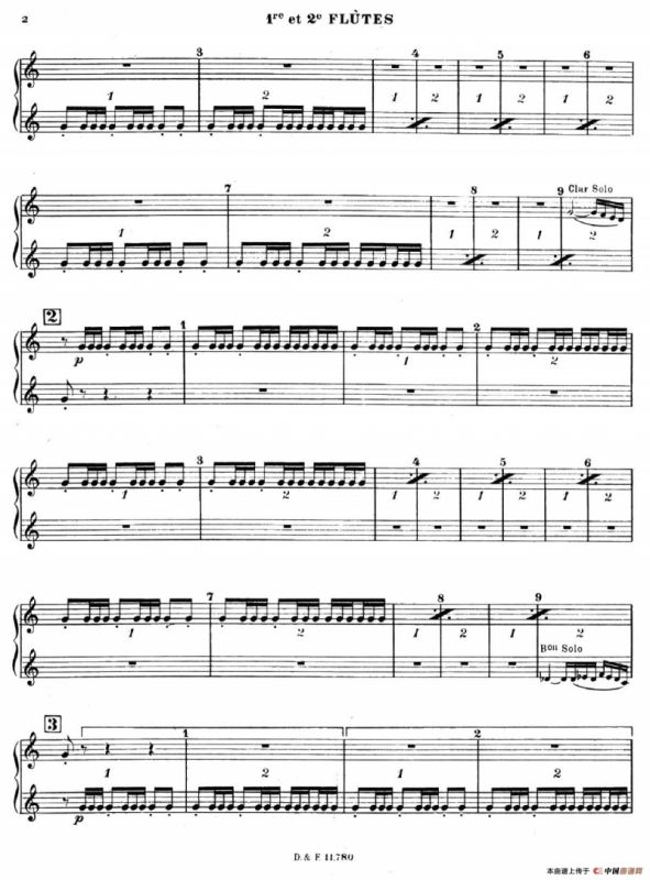 BOLERO（波莱罗）（交响乐长笛分谱）