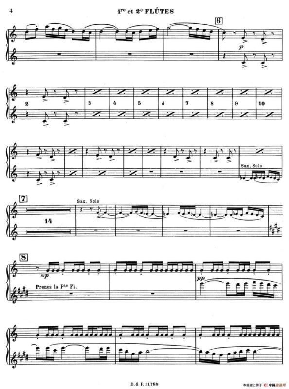 BOLERO（波莱罗）（交响乐长笛分谱）