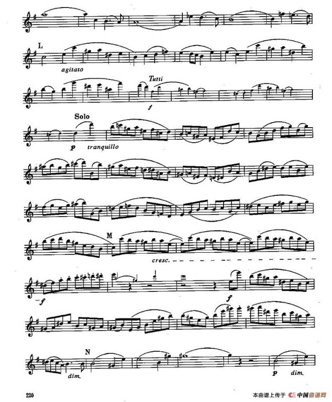 长笛九级考级曲谱（第四部分—4）