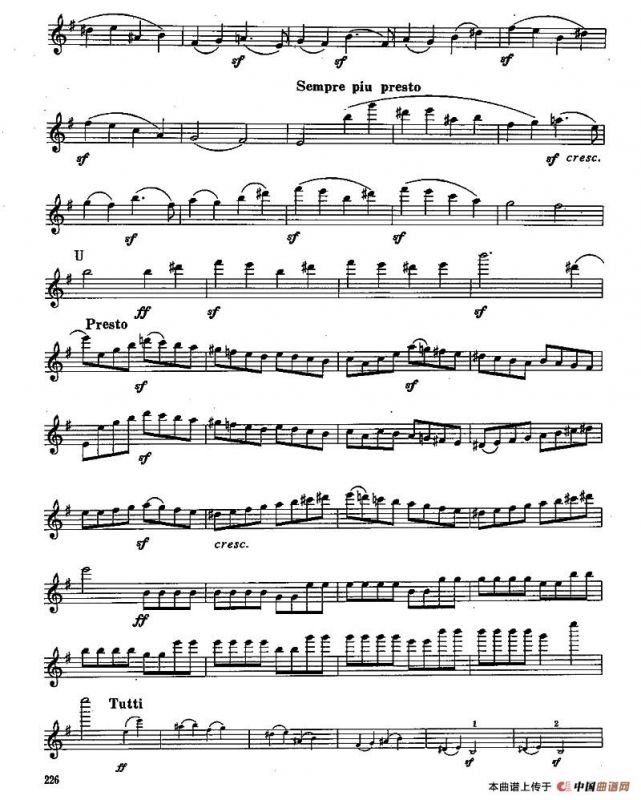 长笛九级考级曲谱（第四部分—4）