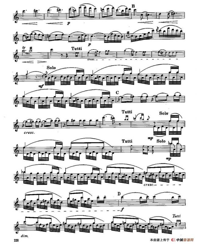 长笛九级考级曲谱（第四部分—4）