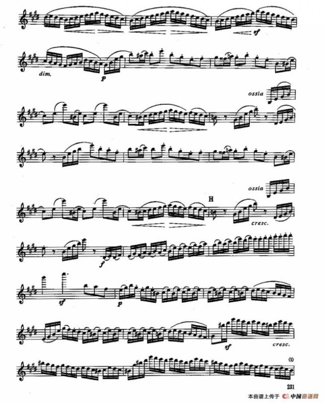 长笛九级考级曲谱（第四部分—4）