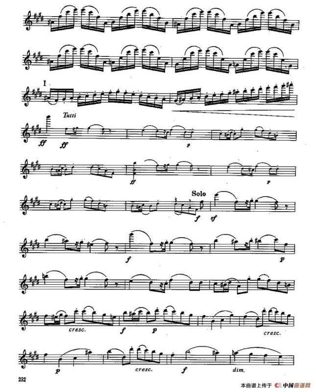 长笛九级考级曲谱（第四部分—4）