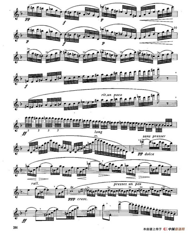 长笛九级考级曲谱（第四部分—3）