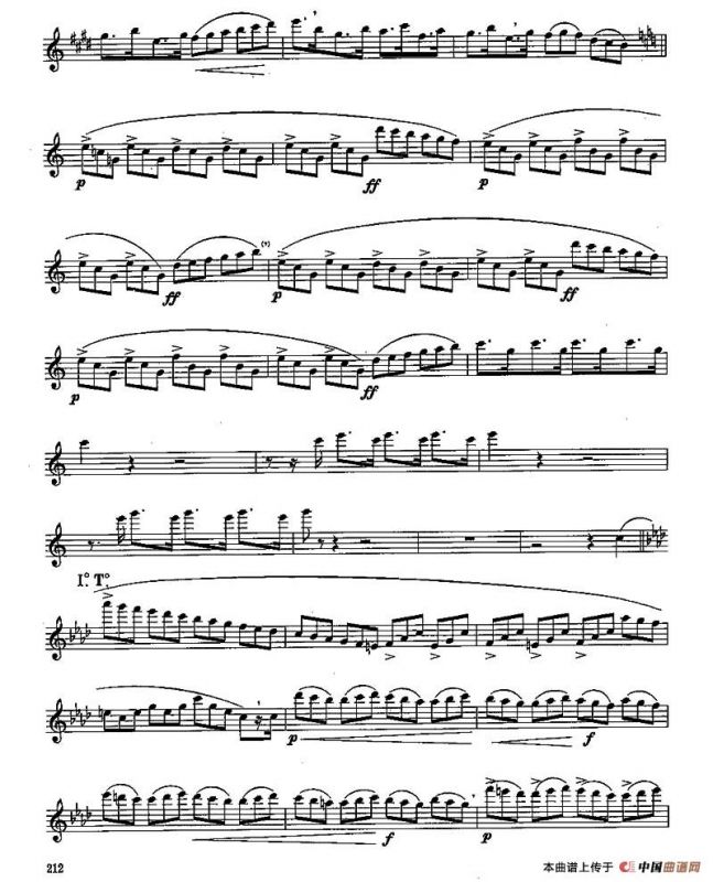 长笛九级考级曲谱（第四部分—3）