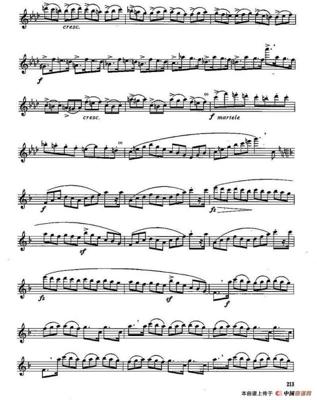 长笛九级考级曲谱（第四部分—3）