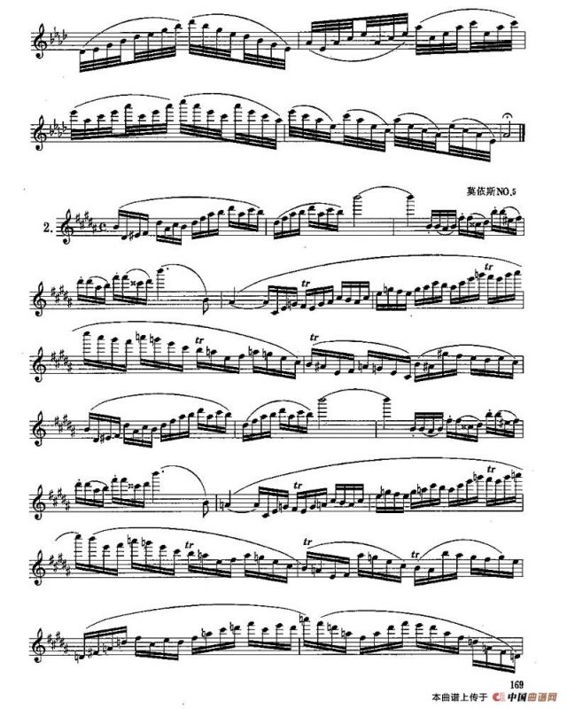 长笛九级考级曲谱（第一、二部分）