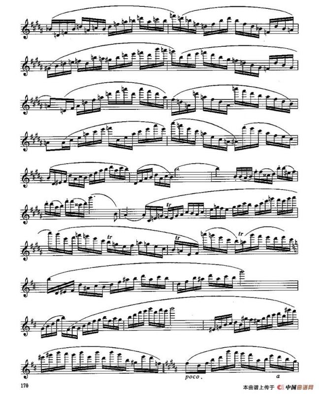 长笛九级考级曲谱（第一、二部分）