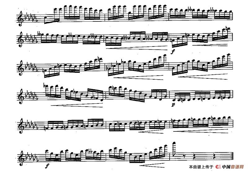 长笛九级考级曲谱（第一、二部分）