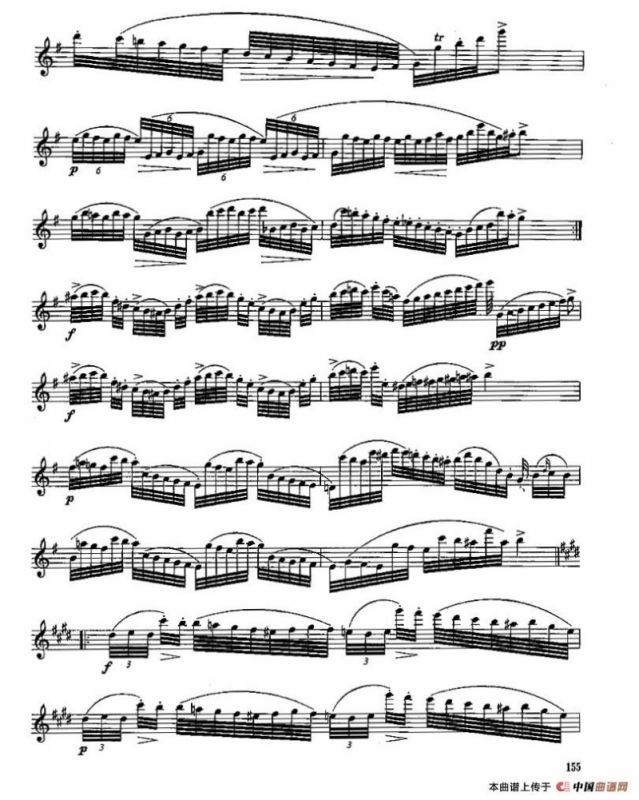 长笛八级考级曲谱（第四部分3—4）