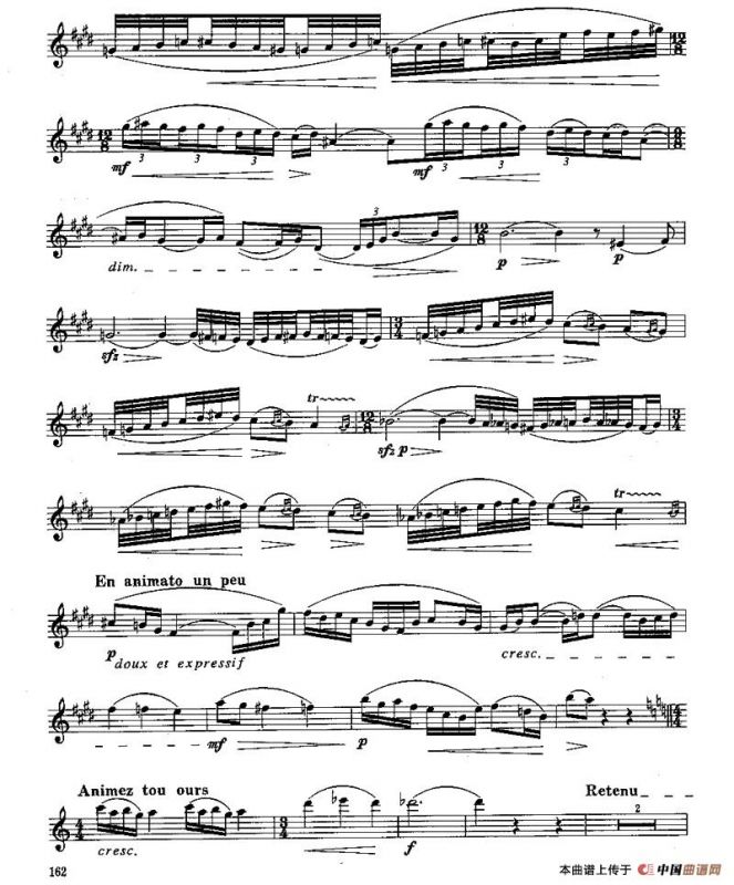 长笛八级考级曲谱（第四部分3—4）