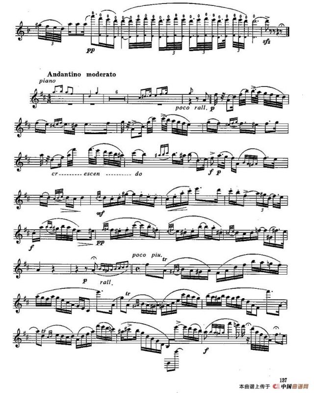 长笛八级考级曲谱（第四部分1—2）