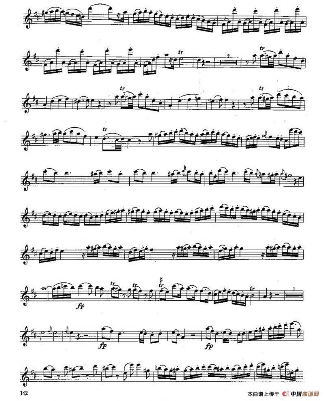 长笛八级考级曲谱（第四部分1—2）