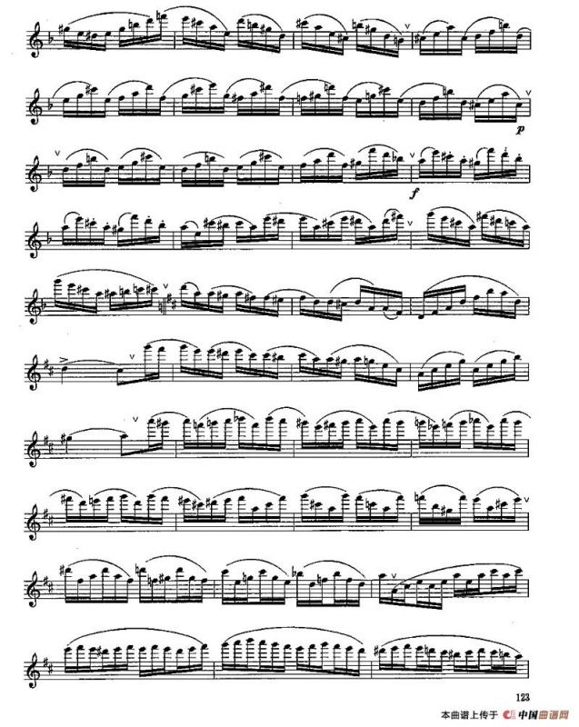 长笛八级考级曲谱（第一、二部分）