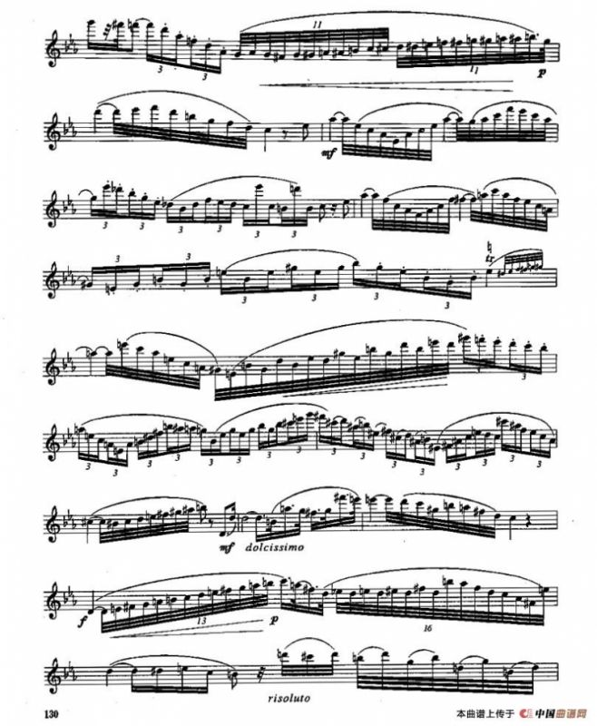 长笛八级考级曲谱（第一、二部分）