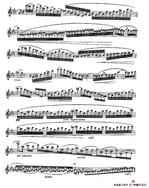 长笛八级考级曲谱（第一、二部分）